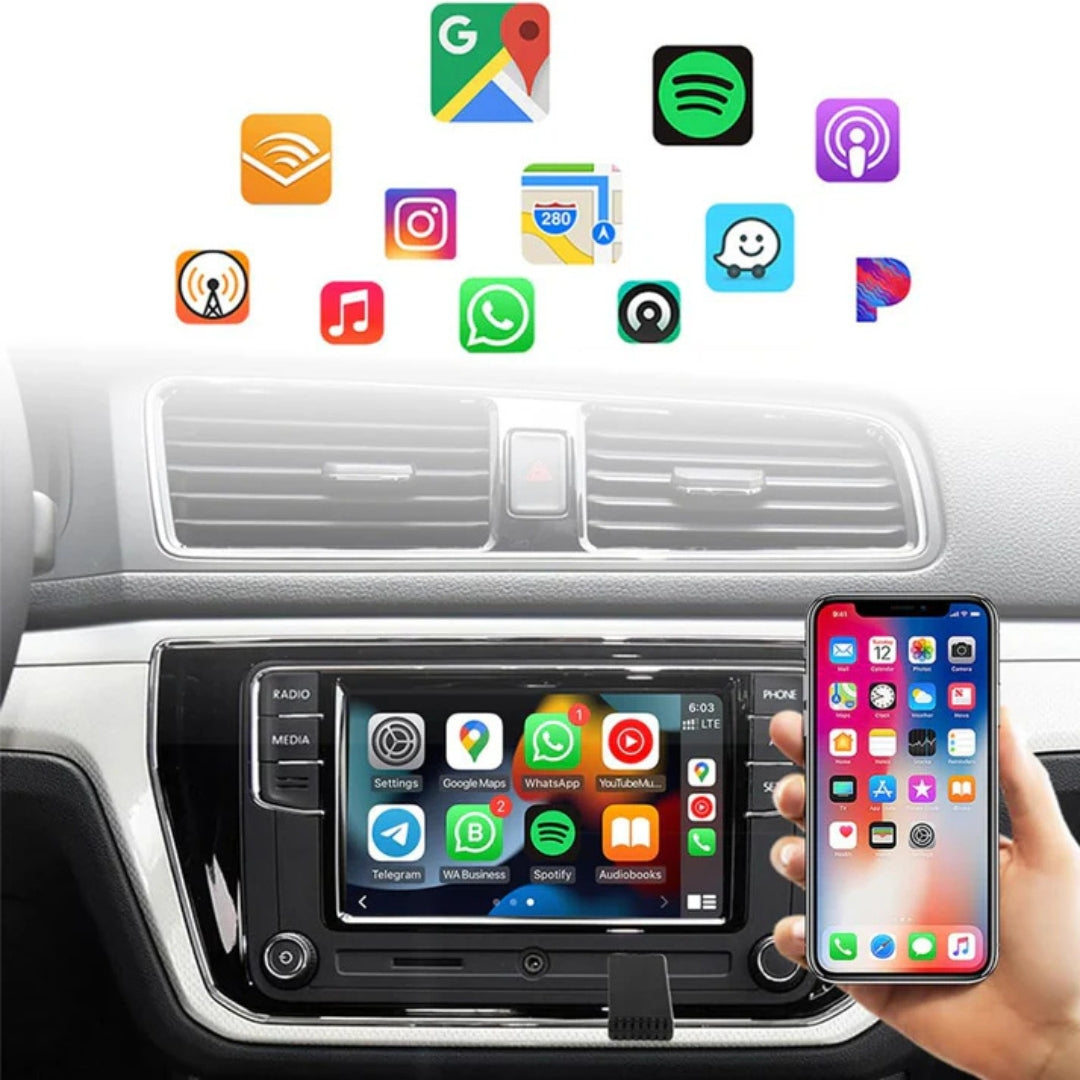 CarLink Pro | Draadloze Apple CarPlay & Android Auto | USB & USB-C